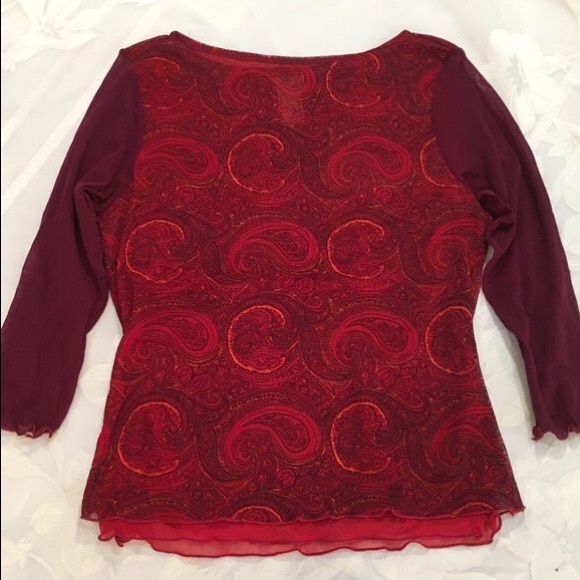 Jacques Three Quarter Length Swirls Top - Picture 2 of 4